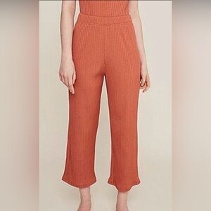 Stylish Rita Row Brand Ribbed Wide Leg Pants Size S Ethically Sourced Fabric NWT